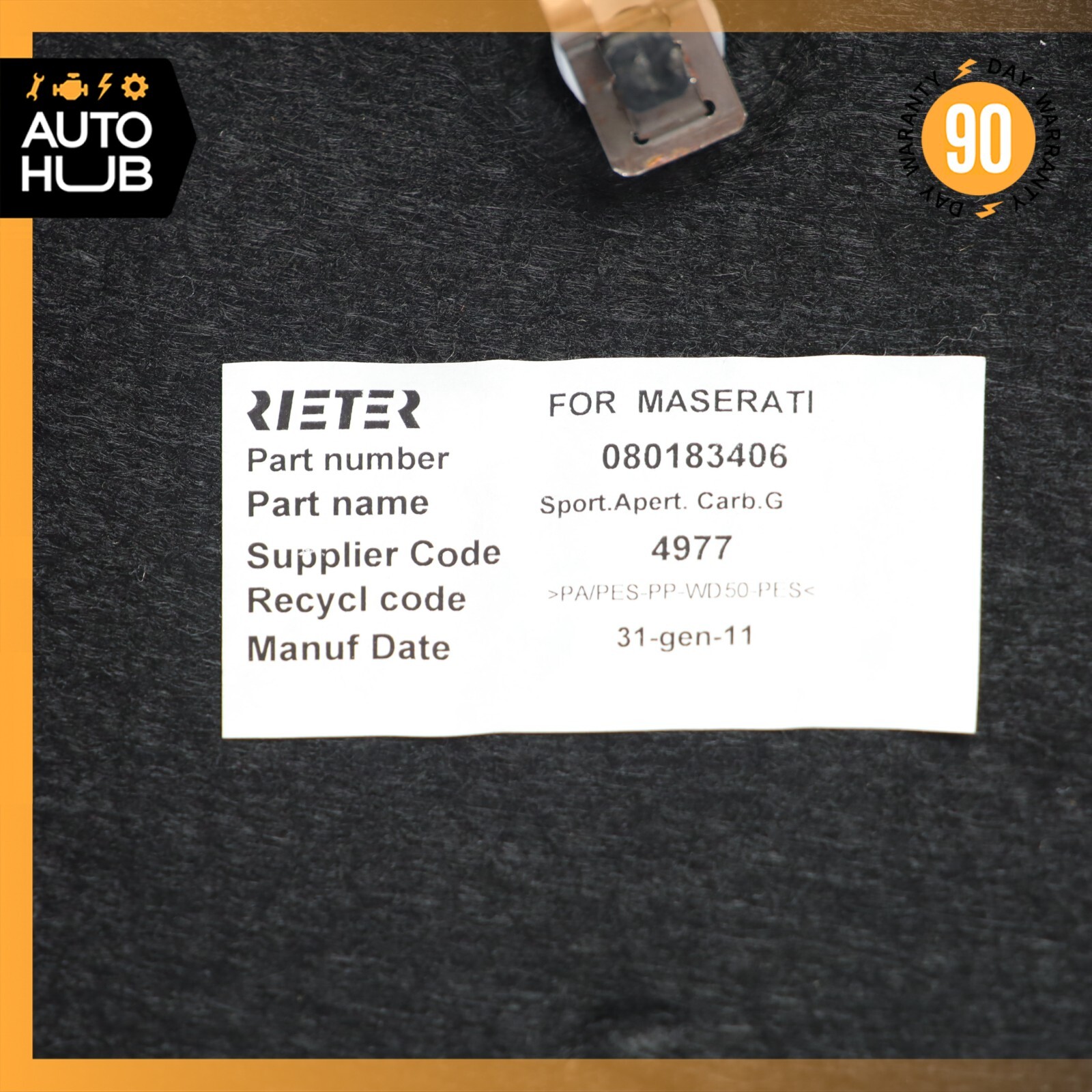 08-19 Maserati GranTurismo M145 Rear Left Side Trunk Floor Carpet Panel OEM 61k