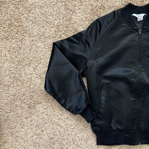 Vtg West Ark Satin Jacket Adult L Black Sam Boyd's Fremont Hotel & Casino USA - Picture 6 of 11