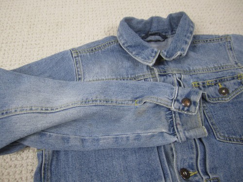 Polo Ralph Lauren Jacket Girls Medium Blue Denim Jean Trucker 12-14 Button Down - Picture 2 of 11