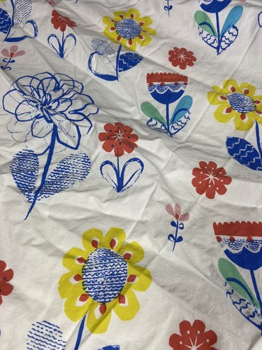 1 Sábana Compañía Niños Contemporánea Floral Completamente Ajustada Algodón Azul Rojo Amarillo - Imagen 4 de 9