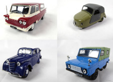 Set of 4 Model Cars from USSR Moskvitch+Luaz+Ctatp+SMZ 1:43 Ixo Diecast LR33