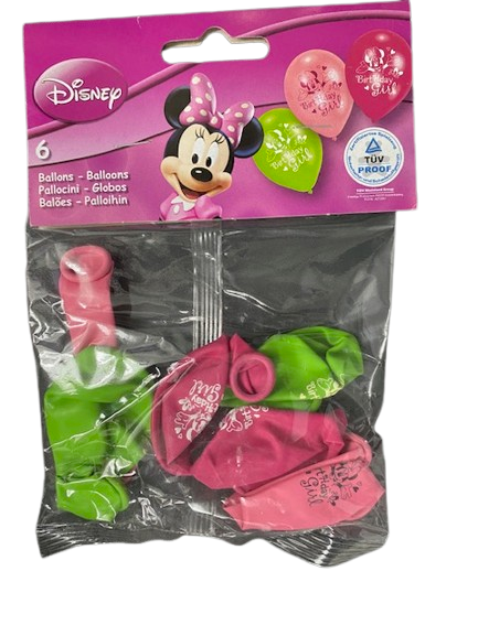 Disney Minnie Mouse Birthday Girl 6 Latex Balloons