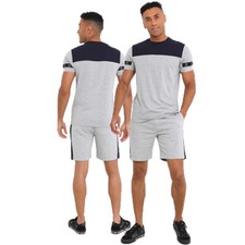 Mens Brave Soul 69Meadvale Short Sleeve Top  Shorts Set - Gym  Sports Kit