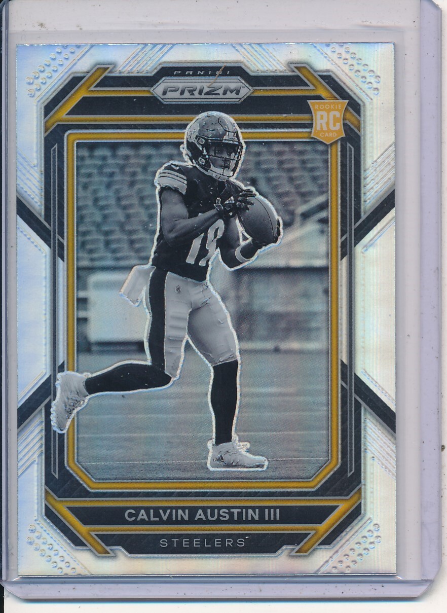 CALVIN AUSTIN III 2022 PANINI PRIZM NEGATIVE VARIATION SILVER PRIZMS RC #338