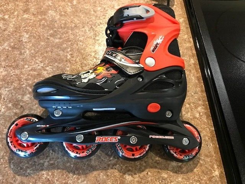 Roces Compy 6.0 Inline Skates Boys Black/Red US 5-8 NWB FAST SHIPPING - Picture 4 of 8