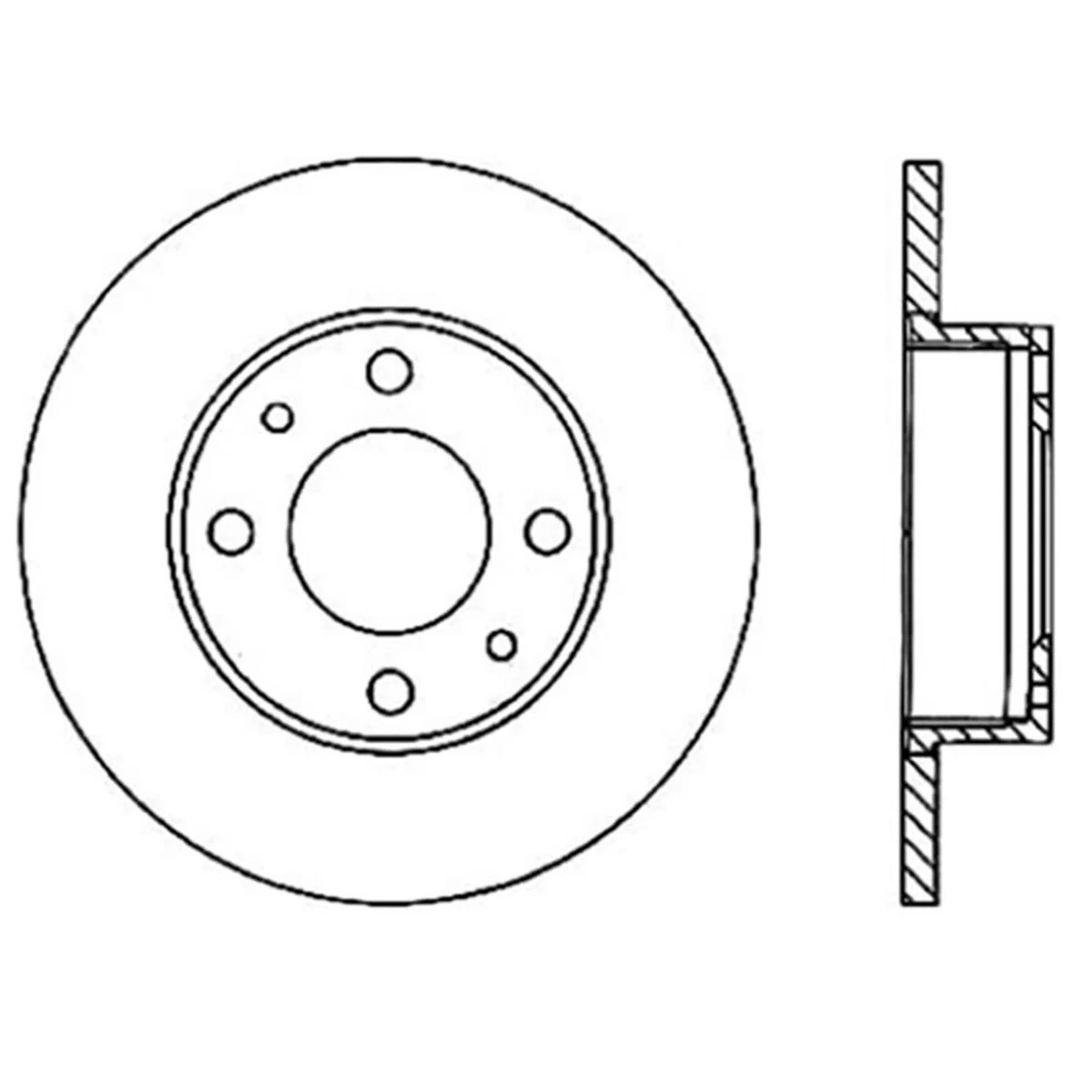Rotor de freio a disco dianteiro Centric 2X compatível com Fiat 124/128/131 850 BRAVA PANDA STRADA - Imagem 4 de 4