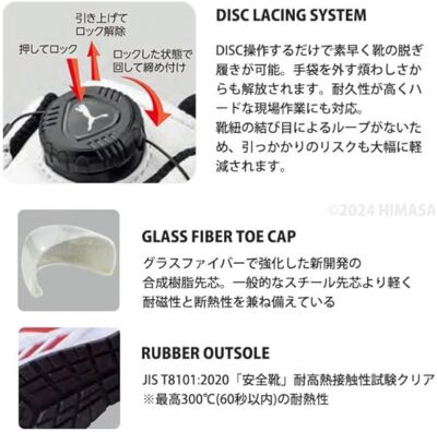 Puma Safety Work Shoes Japan Athletic Rider 2.0 Mid-cut Dial Type