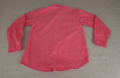 Vintage Chemise à boutons pression rouge brodée de perles