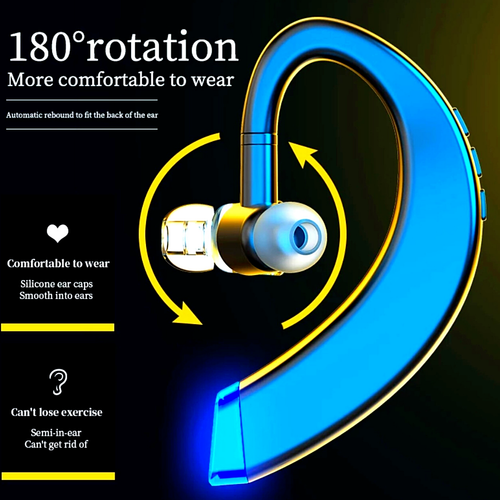 Bluetooth Earpiece Wireless Headset Noise Cancelling Earbuds Driving Trucker USA - Picture 2 of 16