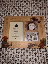 Vintage Fetco  Beacon Hill Fine wood frame Hand Finished Bedtime Bears 5 X 3 1/2