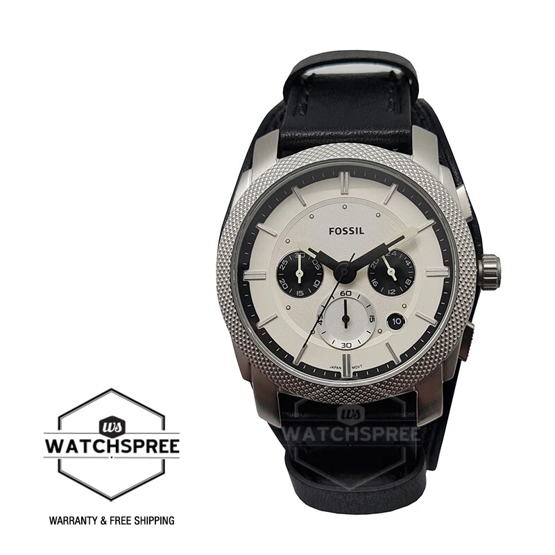 Men Machine Eco eBay | Leather Black Fossil Chronograph FS5921 Watch