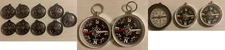 Compasses, bulk lot of 14, hiking, camping, Aluminium w/Dual Color Pointer