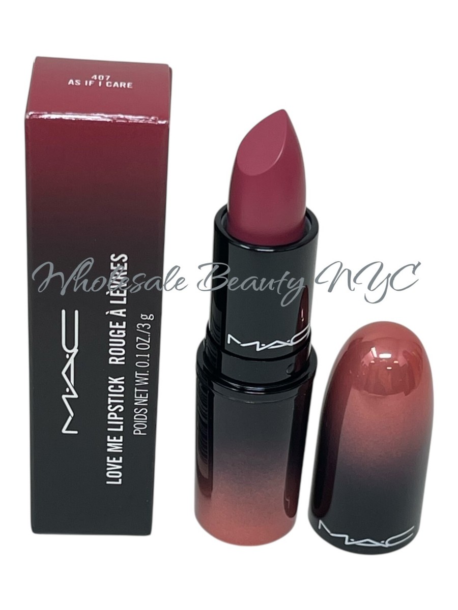 Mac Mac Mac Love Me Lipstick Rouge a LEVRES 407 as If I Care. for sale