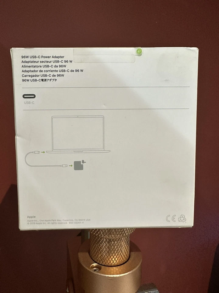 Geniune Apple MX0J2B/A 96W USB C Power Adapter - White - Brand New - Image 2 of 3