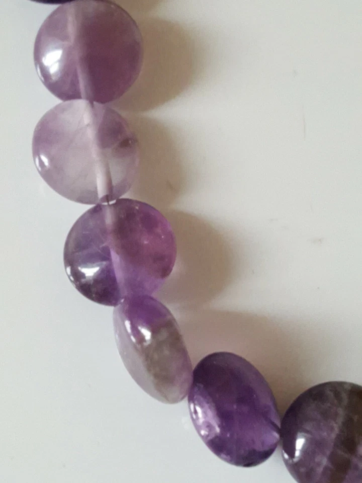 60ct Amethyst Coins Silver Plated Bracelet  — 第 3/4 张图片