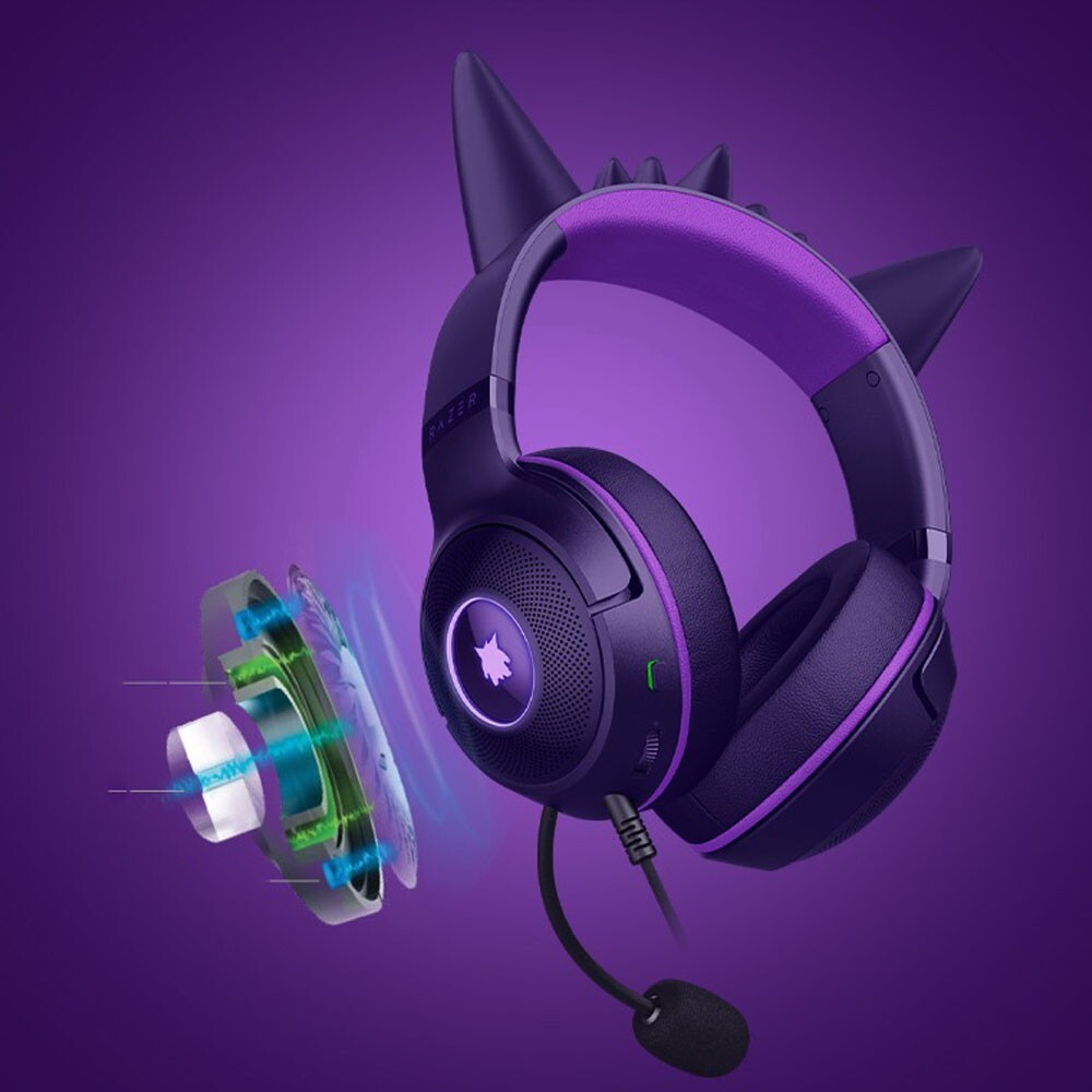 Razer x Pokémon Gengar Kraken V3 X Wired Headset | Over Razer x Pokémon Gengar Kraken V3 X Wired Headset | Over