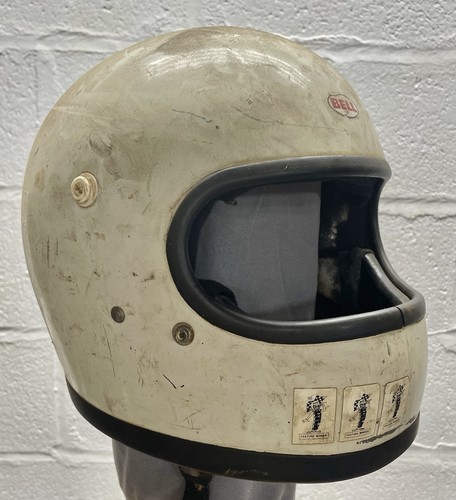 Vintage 1970s Bell Star Racing Helmet Race Worn Vallejo Speedway NorCal History