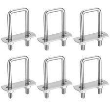 6 Pack Square U-bolts Stainless Steel U-bolts With Frame Plates And Nuts 1... 6 Pack Square U-bolts Stainless Steel U-bolts With Frame Plates And Nuts 1...