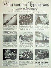 Original 1944 Vintage Print Ad: Smith-Corona is resuming limited typewriter Prod