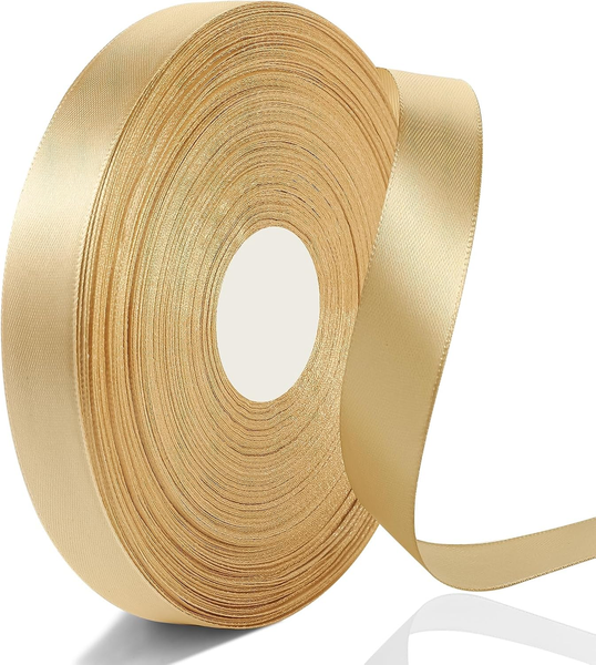 91M X 20Mm Satinband Weiss, Geschenkband Weiß Schleifenband Weiss Dekoband Stoff-image