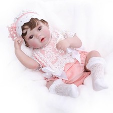 20inch Large Realistic Reborn Baby Doll Hand-Rooted Hair Lifelike Baby Dolls ...