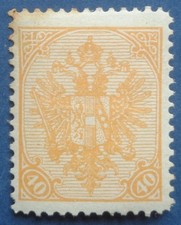 Bosnie-Herzégovine neuf n°19, 40h orange, armoiries, 1900-1901