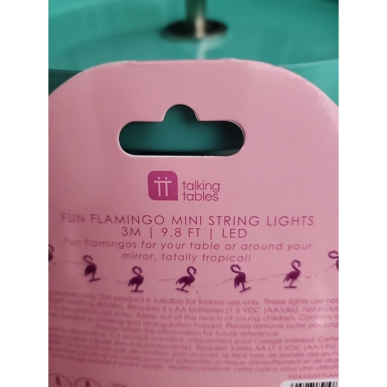 Talking Tables New in Box Tropical Mini Pink Flamingo LED Lights