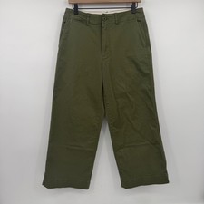 Polo Ralph Lauren Pants Women 4 Green Wide Leg High Rise Relaxed 90s Y2K Army