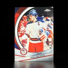 2026 Topps Chrome US Olympics #197 Mike Eruzione Red, White & Blue Refractor