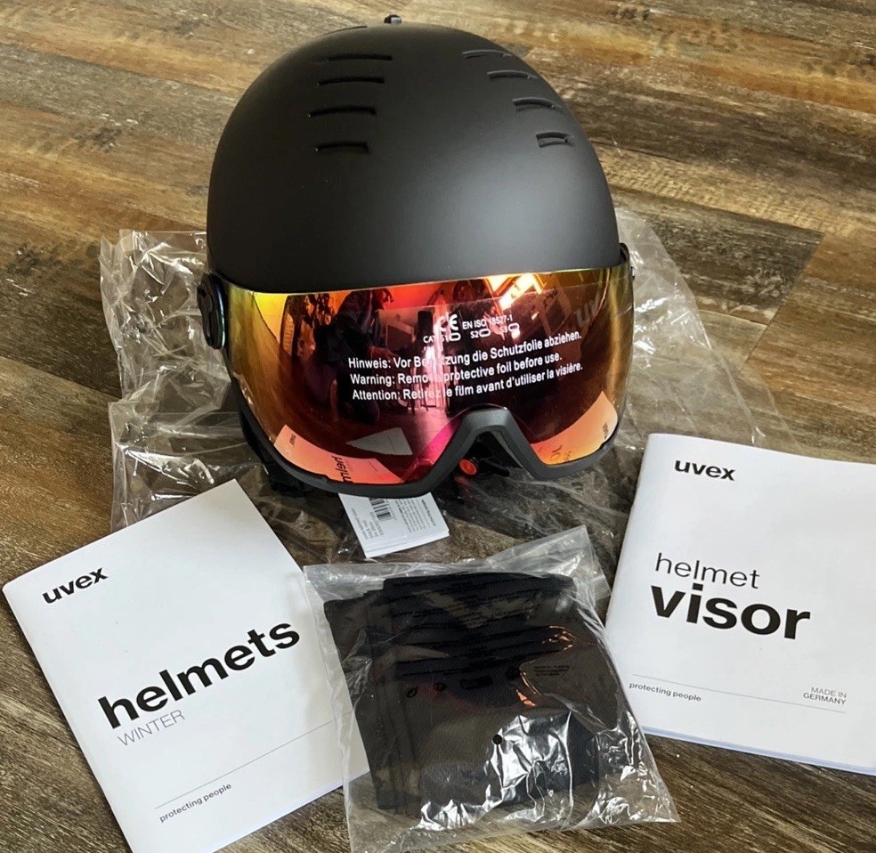 uvex Wanted Adjustable Ski Snowboard Helmet W/Integrated Visor