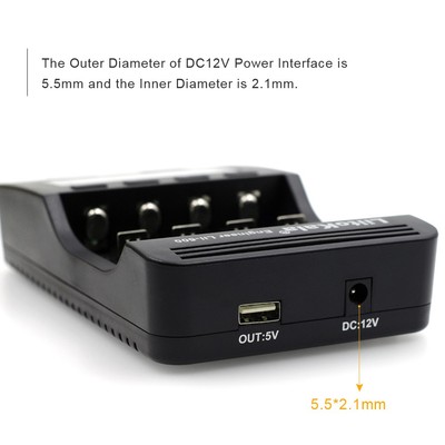 LiitoKala Lii-500 4 Slots Smart Intelligent Battery Charger Kit For 3.7V Li-ion