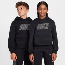 Youth Unisex Nike Sportswear Club Fleece Hoodie Black HF4226-010 Size XS