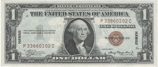 Uncirculated Series of 1935 A $1 Hawaii World War II Emergency Currency