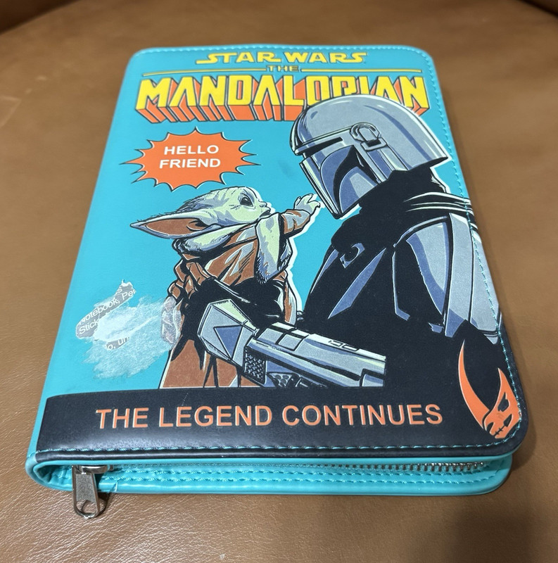 Disney Star Wars The Mandalorian Grogu Blue Zip-Around binder