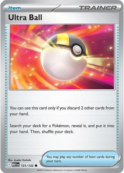 Ultra Ball Common ME01: Mega Evolution 131/132 NM