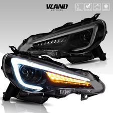 VLAND LED Headlights For Toyota 86&Subaru BRZ Scion FR-S W/Sequential&Animation
