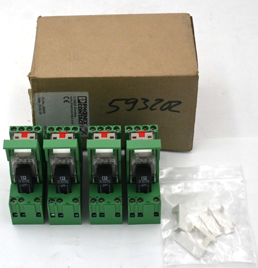 Phoenix Contact PR2-RSC3-LV-230AC/4X21AU Pre-assembled Relay Module Kit Lot Of4p