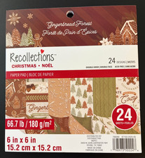 GINGERBREAD FOREST 6X6 SCRAPBOOK PAPER PAD 24 SHEETS RECOLLECTIONS