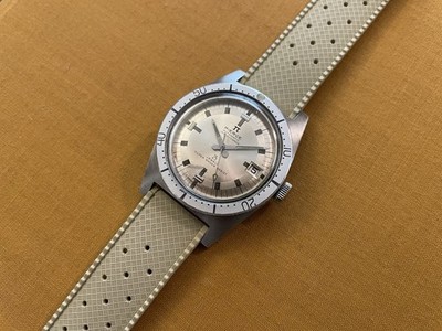Vintage 60er Jahre Pierce Intercosmos Automatik Skin Diver, 36mm, seltene weiße Lünette