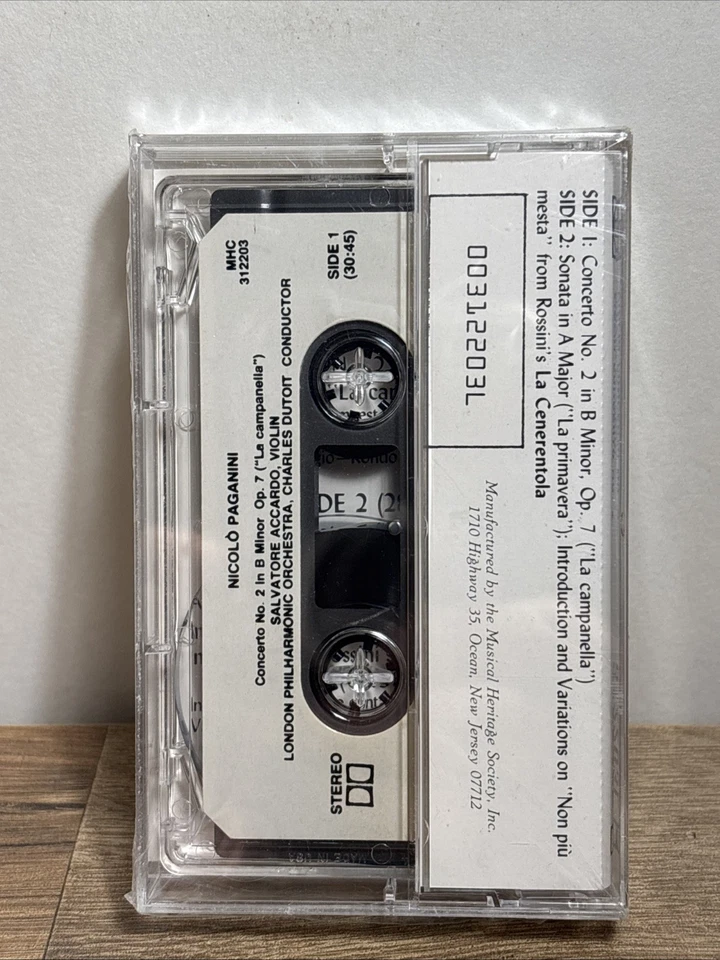 Nicolo Paganini Violin Concerto No 2 Charles Dutoit (Cassette) New Sealed - Image 2 of 2