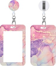 Badge Reels Retractable with Carabiner Reel Clip, Worker Badge Holder Belt