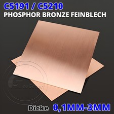 Phosphor Bronze Feinblech Dicke 0,1 Bis 3mm Kupferfolie Metall Folie Platte/Band