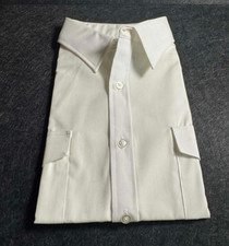 The Aviator by Van Heusen White Uniform Dress Shirt Short Sleeve Mens 16 NIP New