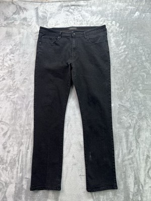 Nickel & Iron Men's Jeans 38x32 (W37) Black Straight Leg Stretch Denim Grunge