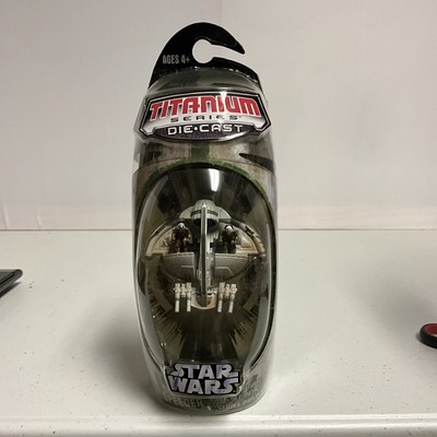 2006 Hasbro Star Wars Titanium Series Die Cast Swamp Speeder muddy version NEW