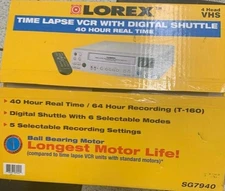 Lorex SG7940 Time Lapse VCR w/40-hour Real Time for surveillance system w/remote