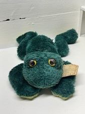  RARE Vintage 16" Russ Fleegle Large Frog Green Plush Beanie Stuffed Animal Toy