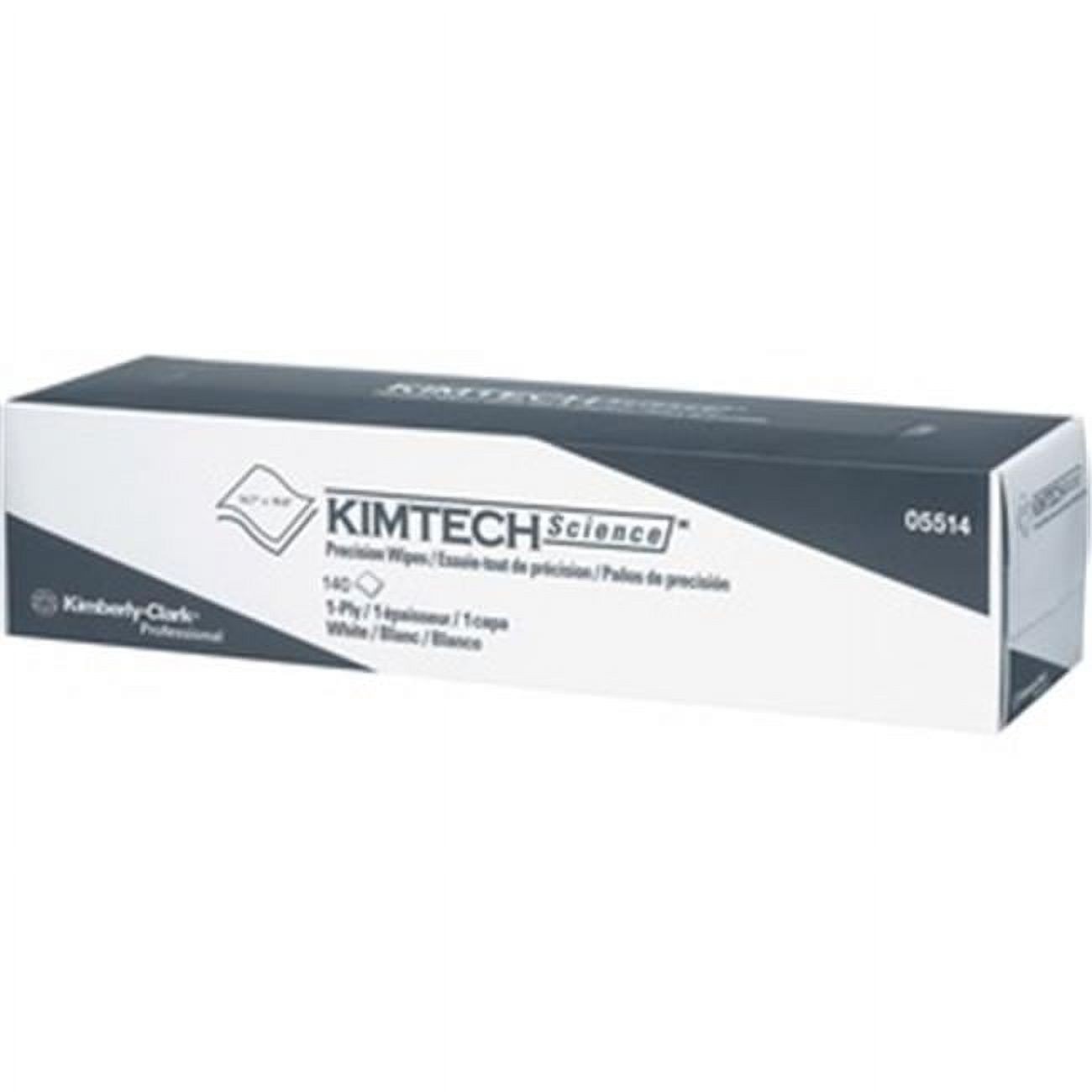 Kimberly-Clark 05514 KimTech 16.6" x 14.7" 1-Ply Cleaning Wipes White 140 Wipes