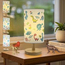 Dinosaur Bedside Table Lamp for Bedroom,Dinosaur Room Decor for Kids,Dino Gif...