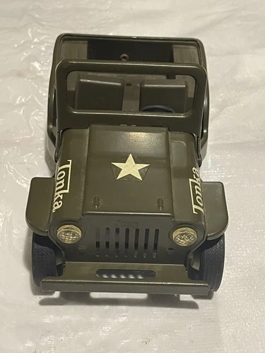 Vintage Tonka Military Army Jeep Pressed Steel Jeep Vehicle